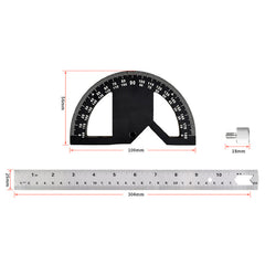 Protractor Angle Ruler with 0-180° Adjustable