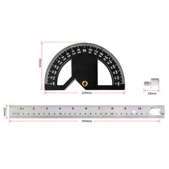 Protractor Angle Ruler with 0-180° Adjustable
