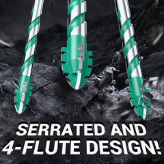 ✨LAST DAY SALE 50% OFF✨Greene® 4PCS Premium 4-Flute Serrated Edge Drill Bit Set