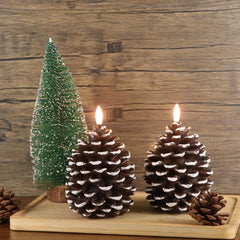 🎅Last Day-Buy 1 Get 1 Free!🔥Flameless Pinecone Candles Battery Operated