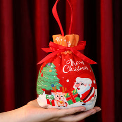 Christmas Drawstring Apple Candy Gift Bag