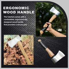 Durable Hatchet with Wood Handle