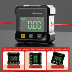 4-Side Magnetic Digital Angle Gauge with Laser