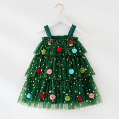 Christmas Star Toddler Girl Tulle Dress