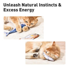 📢📢50%  OFF !! ⏰Realistic Hopping Fish Toy for Cat