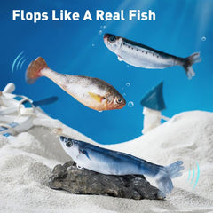 📢📢50%  OFF !! ⏰Realistic Hopping Fish Toy for Cat