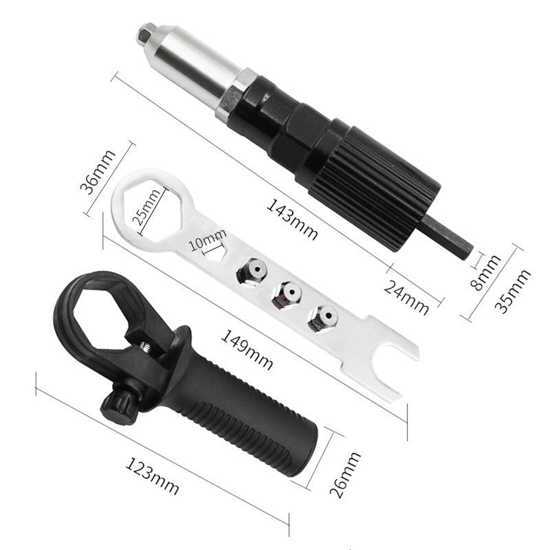 🔥Limited-time offer-Heavy-Duty Electric Rivet Gun Adapter Set